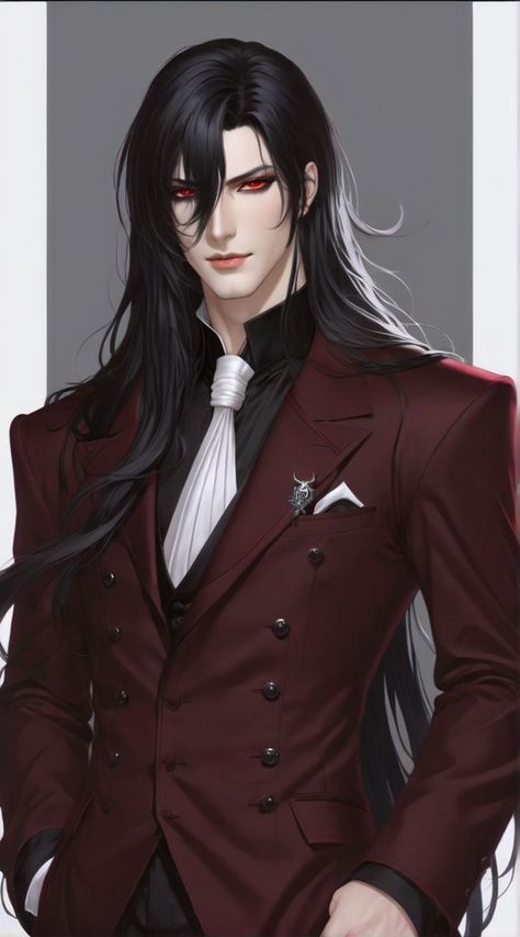 Male Vampire, Vampire Illustration, Anime Boy Hair, Heroic Fantasy, Vampire Boy, Character Inspiration Male, Vampire Costume, Vampire Art, Cool Anime Guys