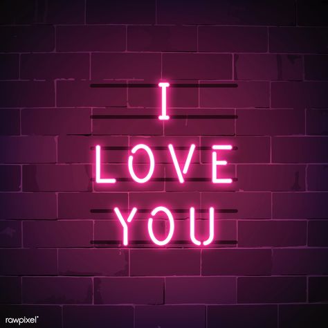 I love you neon sign vector | free image by rawpixel.com / NingZk V. Mekka Islam, Neon Signs Quotes, I Love You Signs, Neon Quotes, Neon Sign Art, Neon Words, Love Neon Sign, Neon Logo, Wallpaper Iphone Neon