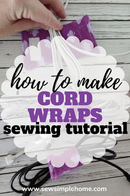 Looking for a way to keep your cords tidy and organized? This diy cord keeper sewing tutorial is perfect for you! Diy Cord Holder, Cord Keeper, Sew Simple, Cord Holder, Sewing 101, Simple Sewing, Cord Wrap, Beginner Sewing, Beginner Sewing Projects Easy