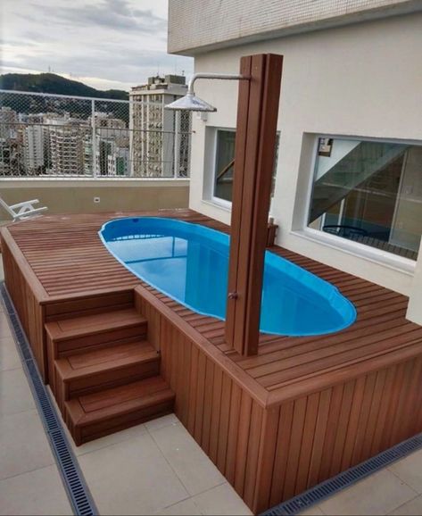 Homemade Pools, Deck Piscina, Jacuzzi Spas, Balcony Pool, Mini Pool, Splash Pool, Rectangular Pool, Small Backyard Pools, Above Ground Pool