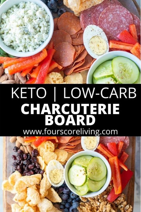 Keto Charcuterie Board - Easy how to make! Low Carb Charcuterie Lunch, Keto Food Board, Keto Snacks Party, Charcuterie Keto Board, Keto Friendly Charcuterie Board, Keto Board Platter, Keto Grazing Board, Keto Catering Ideas, Keto Snack Tray Ideas