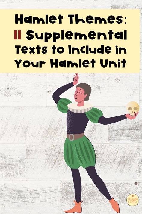 Looking to round out your Hamlet unit. These supplemental texts are just the thing. Use essential questions or themes to guide your choices. Teaching Hamlet, Literature Analysis, 12th Grade English, Teaching Shakespeare, English Ideas, Ap Literature, Literature Activities, Great Poems, Easy English