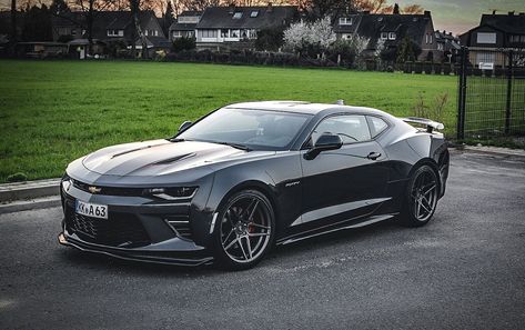 Grey Chevrolet Camaro SS "Fifty" 6th Gen with gunmetal 20x9 and 20x10.5 Wheelforce CF.1-FF aftermarket wheels with ET15 and ET35 offsets. 2019 Camaro Ss, Camaro Wheels, 2019 Camaro, Custom Camaro, Chevrolet Camaro Zl1, Camaro Car, Chevrolet Camaro Ss, Camaro Zl1, Lux Cars