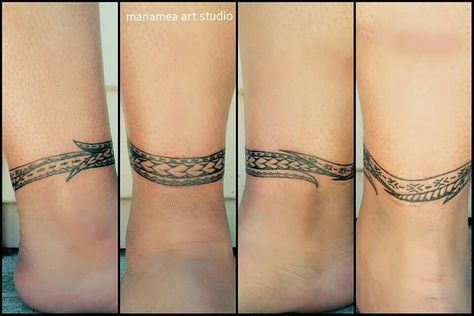 Twist on a traditional Samoan ankleband by Manamea Art Studio Samoan Ankle Tattoo For Women, Samoan Band Tattoo, Samoan Tattoo Women, Samoan Tattoos, Polynesian Tattoos Women, Polynesian Tattoos, Ankle Tattoos For Women, Polynesian Tattoo Designs, Samoan Tattoo