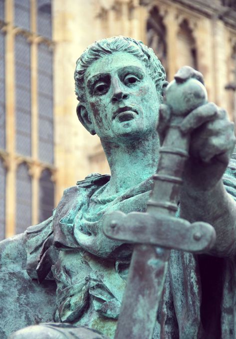 Statue of the Emperor Constantine the Great, York Minster, Minster Yard, York, England, UK Roman Civilization, Emperor Constantine, Happy Prince, Hail Caesar, Constantine The Great, Babylon The Great, Roman Britain, York England, Roman Era