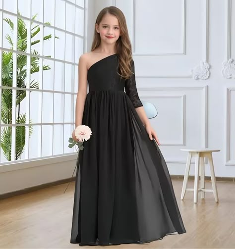 DressMeet - Etsy Black Gown Elegant Classy, Black Junior Bridesmaid Dress, Dress Soiree, Girl Wedding Dress, Black Flower Girl Dress, Lace Flower Girl Dress, First Communion Dress, Junior Bridesmaid Dress, Flower Girl Dress Lace