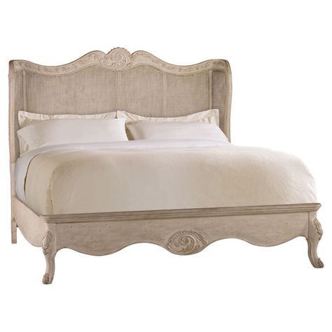 Calcott Bed in Trellis White French Cane Bed, Shelter Bed, Hardwood Bed, Cane Bed, Primrose Hill, Caned Headboard, Bedroom Bliss, White Circle, Furniture Catalog