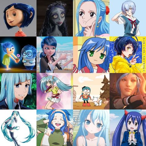 Blue Haired Cartoon Characters, Halloween Blue Hair Costume, Characters With Blue Hair Costume, Halloween Costumes For Blue Hair, Blue Hair Cosplay Characters, Blue Haired Halloween Costumes, Short Hair Cosplay Characters, Halloween Costume Blue Hair, Costume With Blue Hair