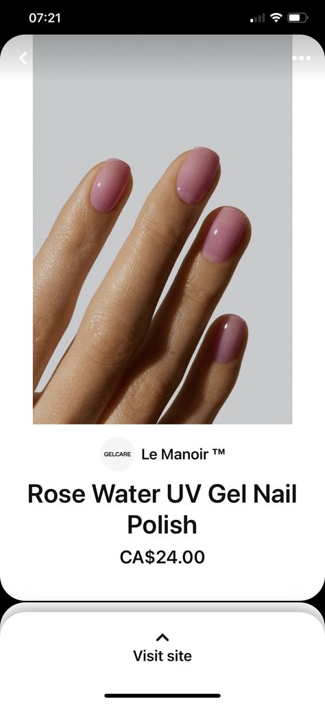 Rose Water Nail Polish, Rose Water Nails, Ethereal Essence, Water Nails, Uv Gel Nail Polish, Classic Nails, Polish Colors, Nails 2024, Skin Nails