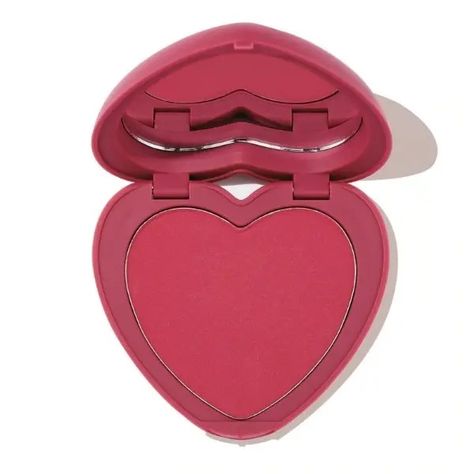 Brand New Heart-Shaped Blush! Colourpop Blush, Colourpop Super Shock, Colourpop Makeup, Red Blush, Colourpop Cosmetics, Lip Gloss Set, Peach Blush, Powder Blush, Cream Blush