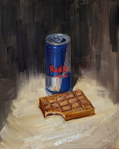 Red Bull, My oil painting 24x30 cm #paint #painting #painter #painting🎨 #canvaspainting #canvas #contemporaryart #contemporary #art #artwork #fineart #reflection #instagood #romantic #живопись #abstractart #abstractpainting #abstract #artist #drawing #arte #love #instaart #artoftheday #design Red Bull Painting, Bull Painting, Painter Painting, Handmade Oil, Cardboard Box, On Board, Oil Paintings, Red Bull, Impressionism