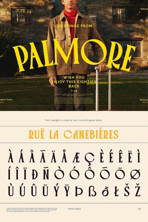 PALMORE - Vintage Rounded Serif Check more at https://leasted.com/fonts/palmore-vintage-rounded-serif/ Exhibition Logo, Vintage Design Graphic, Vintage Web Design, Vintage Edit, Font Poster, Free Commercial Fonts, Fonts For Designers, Film Vintage, Poster Fonts