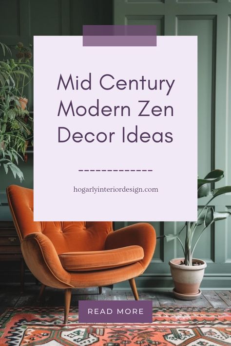 Discover stunning Mid Century Modern Zen Decor Ideas to create a peaceful atmosphere. This pin features an elegant blend of minimalist design and soothing elements for a calm home vibe. Mid Century Modern Decor Ideas, Midcentury Modern Interior Design, Midcentury Modern Interior, Zen Interior Design, Dining Room Colour Schemes, Mid Century Artwork, Mid Century Modern Wall Decor, Modern Decor Ideas, Sleek Decor