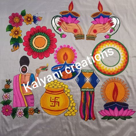 Ready Rangoli Designs, Ready Rangoli, Diwali Art, Acrylic Rangoli, Rangoli Colours, Cake Classes, Rangoli Border, Simple Rangoli Border Designs, Rangoli Borders