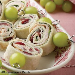 High Rollers | Gooseberry Patch Costco Appetizers, Spinach Rolls, Tortilla Rolls, High Roller, Roll Ups, Party Food Appetizers, Wrap Sandwiches, Turkey Recipes, Tortillas