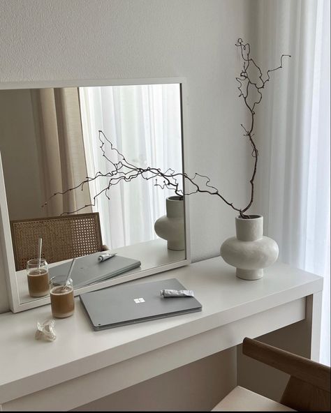 Small Desk Setup, Have A Nice Sunday, Minimal Life, Welcome To My Home, Best Home Interior Design, Dressing Table Design, Desk Area, Efficient Storage, Pinterest Room Decor