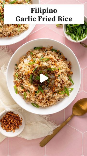 Chili Rice, Short Recipes, Asian Rice, Garlic Fried Rice, Garlic Rice, Savory Rice, Garlic Fries, Rice Dishes, Rice Recipes