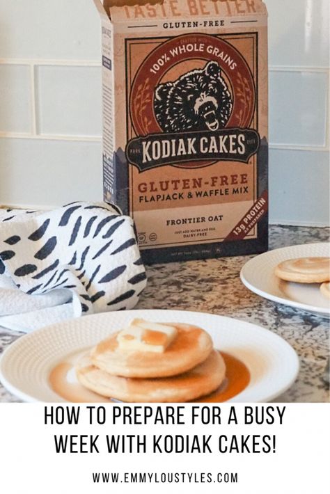 Looking for an easy and nutritious breakfast you can make ahead of time?  Check out Kodiak Cakes pancakes! Read now! #kodiakpancakes #kodiakcakes #pancakes Gluten Free Kodiak Cakes Recipe, Meal Prep Kodiak Pancakes, Kodiak Buttermilk Pancake Mix Recipes, Kodiak Pancake Mix Recipes, Gluten Free Pancake Mix Recipe, Bear Pancakes, Postpartum Recipes, Kodiak Pancakes, Gluten Free Pancake