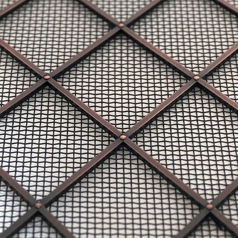 Oxford Decorative Grilles - Antique Copper Lacquered | The English Tapware Company Radiator Heater Covers, Christmas Ceiling Decorations, Heater Cover, Copper Highlights, Sheet Metal Fabrication, Bar Inspiration, Metal Grid, Custom Furniture Design, Door Design Modern