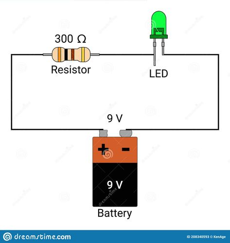 9v Battery, Flat Style, White Background, Stock Vector, Vector Illustration, Education, Led, Electronic Products, White