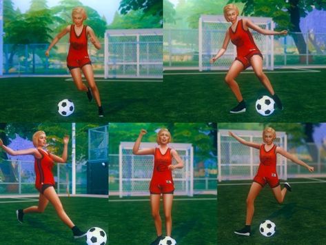 Soccer Pose Pack Soccer Poses, Groomsmen Poses, Football Poses, Sims 4 Piercings, Sims 4 Challenges, Football Tournament, Sims 4 Children, Graduation Photoshoot, Sims Hair