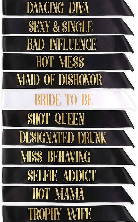 Bachelorette Party Sashes, Bachelorette Sash Ideas Funny, Funny Bachelorette Party Ideas, Bachelorette Sashes, Bride Sash Bachelorette, Hens Ideas, Sash Bachelorette, Bridal Shower Sash, Bachelorette Party Sash