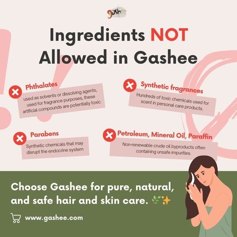 Say No to Harmful Chemicals! 🚫🌿 . . . . . . 😵‍💫Many common hair products contain harmful ingredients like phthalates, parabens, synthetic fragrances, sodium lauryl sulfate, and petroleum byproducts. 😣These chemicals can be toxic, disrupt your endocrine system, and cause skin irritation. Gashee is different. ✨ 🌿Our products are formulated with the highest quality, natural ingredients, handpicked by a double board-certified dermatologist to ensure your hair receives the best care without ... Natural Hair Care Products, Hair Doctor, Hair Supplements, Hair Pomade, Blog Video, Endocrine System, Sodium Lauryl Sulfate, Hair Solutions, Fuller Hair