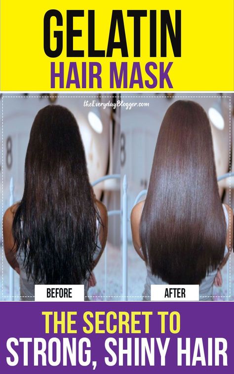 Gelatin Hair Mask, Shiny Hair Mask, Best Diy Hair Mask, Hair Mask Recipe, Homemade Hair Mask, Conditioning Hair Mask, Best Hair Mask, Diy Hair Masks, Hair Mask For Damaged Hair