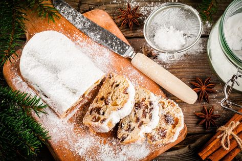 Stollen Bread, Gluten Free Biscotti, Stollen Recipe, Raisin Recipes, Pain Sans Gluten, Gf Bread, Bread Cake, Authentic Recipes, Gluten Free Bread