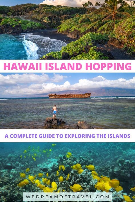 Hawaii Island Hopping in 2023: Tips, Costs & Options Explained Hawaii Island Hopping Itinerary, Hawaiian Honeymoon, Hawaii Itinerary, Hawaiian Airlines, Hawaii Travel Guide, West Maui, Best Flights, Helicopter Tour, Kauai Hawaii