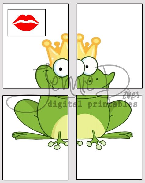 Pin a kiss on a frog. Printable on any standard printer and approximately 22x17 after assembled. Princess knight party game Tree Frog Art, Love Coupons For Him, Summer Coloring Sheets, Princess Party Games, Birthday Party Invitations Free, Monkey Birthday Parties, Princess Printables, Knight Party, Snowflake Template