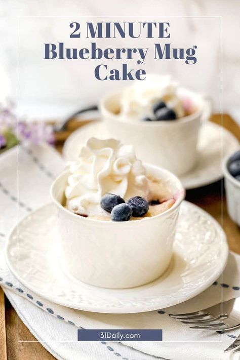 Blueberry Mug Cake, Easy Sweets, Blueberry Cream Cheese, Healthy Blueberry, Mug Recipes, Blueberry Cake, Baking Project, Crumble Topping, Cake Icing