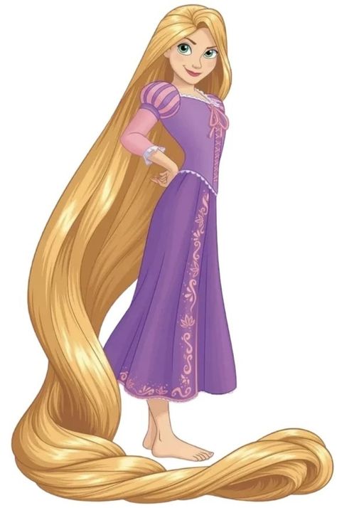 Rapunzel Full Body Picture, Disney Princess Full Body Pic, Princess Rapunzel Drawing, Disney Princess Clipart, Dti Characters, Rapunzel Characters, Rapunzel Drawing, Disney Princess Cake Topper, Long Hair Drawing