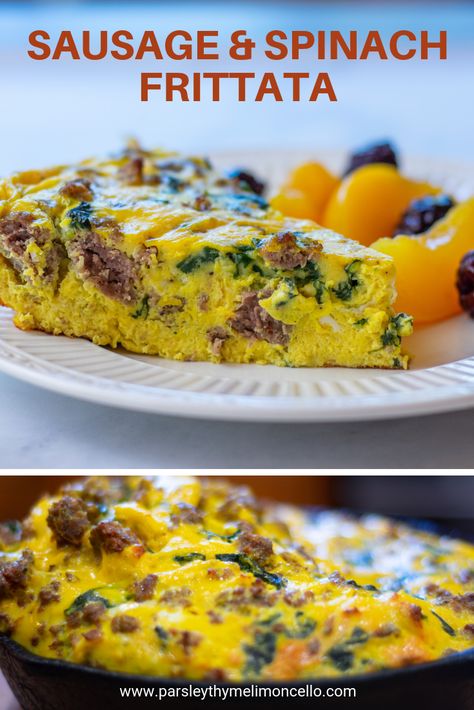 Fritata Recipe Breakfast Easy Sausage, Turkey Sausage Frittata, Frittata Recipes With Sausage, Christmas Breakfast Frittata, Sausage Spinach, Sausage Spinach Frittata, Italian Sausage Frittata, Frittata Recipes Breakfast Sausage, Sausage Spinach Quiche