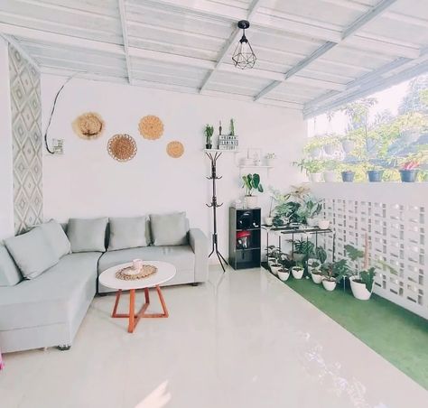 teras Ruang Tamu Outdoor, Hiasan Dalaman Rumah, Terrace Decor, Modern Small House Design, Small House Design Exterior, Minimalist House Design, Bathroom Inspiration Decor, Kitchen Design Decor, Bungalow House Design