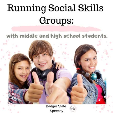 How to structure and run your social skills groups with middle school and high school students. High School Speech Therapy, Emotional Literacy, Social Skills Lessons, High School Counseling, School Speech Therapy, Social Skills Groups, Understanding Emotions, Slp Ideas, Social Skills Activities