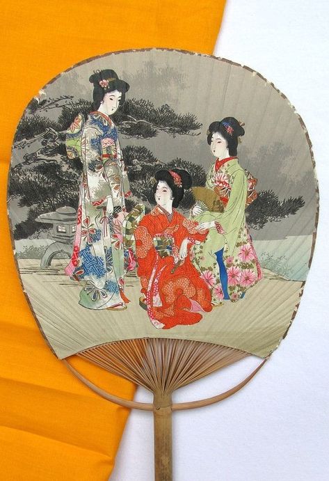 Uchiwa Fan, Japanese Hand Fan, Japanese Word, Showa Era, Japanese Fan, Japanese Words, Promotional Item, Hardware Store, Hand Fan