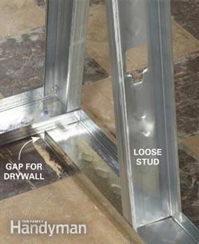 Tools and techniques for building basement and partition walls with steel studs. Man Cave Ideas Cheap, Framing A Basement, Metal Stud Framing, Steel Barns, Framing Construction, Steel Frame House, Steel Framing, Man Cave Basement, Steel Frame Construction