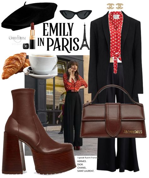 Emily In Paris Outfits Aesthetic, Paris Outfit Aesthetic, Emily Outfit, Emily In Paris Inspired Outfits, Paris Costume, Emily In Paris Fashion, Emily In Paris Outfits, Pop Culture Fashion, Sets Outfit