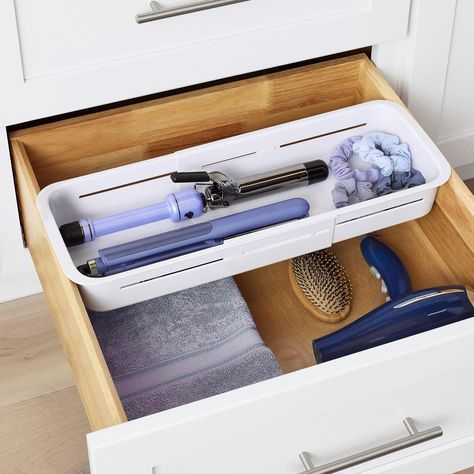 Bustle Deep Drawers Organization, Organizing Deep Kitchen Drawers, Deep Drawer Organizer, Deep Bathroom Drawer Organization, Deep Kitchen Drawer Organization, Organizers Diy, Plastic Organization, Deep Drawer Organization, Organization Drawers