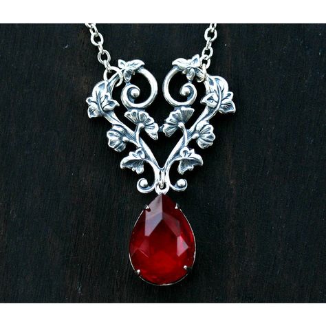 Ruby Red Crystal Teardrop Necklace ($28) ❤ liked on Polyvore featuring jewelry, necklaces, tear drop necklace, bridal jewelry, pendants & necklaces, party necklaces and red ruby necklace Dragons Breath Fire Opal, Vampire Oc, Morning Glory Vine, Fantasy Outfits, Mystic Topaz Earrings, Edgy Jewelry, Ur Mom, Eyeliner Makeup, Anime Clothes