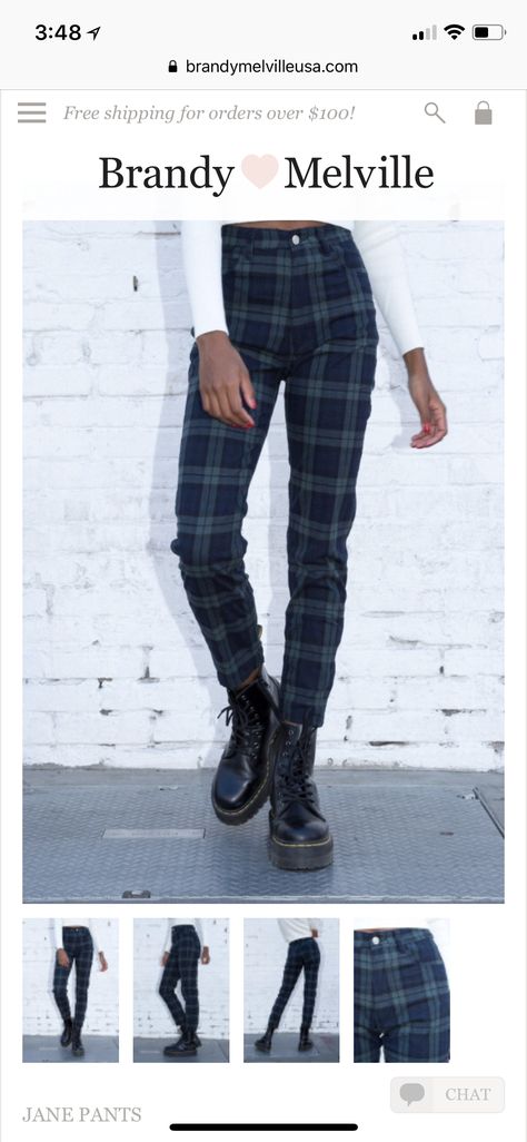 Plaid Pants Outfit, Brandy Melville Outfits, Doc Martens Outfit, Smart Casual Women, Flannel Lined Jeans, Hipster Outfits, Grunge Look, Lined Jeans, Plaid Pants