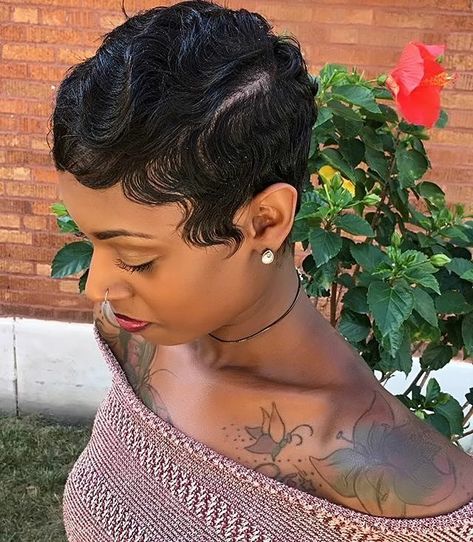 Fingerwaves Short Hair Black, Fingerwaves Short Hair, Black Pixel, Nice Hairstyles, Hair Pics, Haircut Styles For Women, Cut Life, Short Hair Black, Shorter Hair