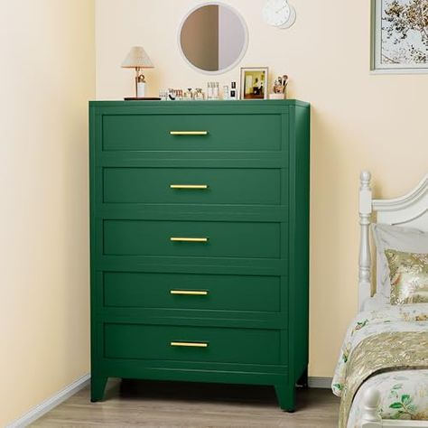 Tall White Dresser, Metal Dresser, Tall Storage Cabinet, Dresser For Bedroom, 5 Drawer Dresser, Dresser Chest, Dresser Organization, 4 Drawer Dresser, Tall Dresser