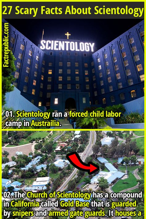 27 Scary Facts About Scientology, its Beliefs and its Members - Fact Republic Scientology Facts, Scientology Beliefs, Spooky Facts, Fun Facts Scary, Fact Republic, Labor Camp, Scary Facts, Interesting Facts About World, Creepy Facts