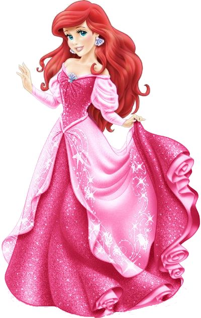 Ariel in a new sparkling pink dress Disney Princess Pink Dress, Prenses Merida, Princess Pink Dress, Ariel Pink Dress, Princesa Ariel Disney, Ariel Pink, Pink Disney, Ariel Disney, All Disney Princesses