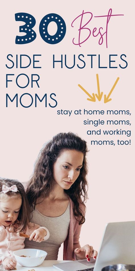 Side Hustle Ideas For Moms, Side Hustle For Moms, Sahm Side Hustle, Side Hustle For Stay At Home Moms, Stay At Home Mom Side Hustle, Side Hustles For Moms, Easy Side Hustles Work At Home, Mom Side Hustle, Side Hustle Ideas At Home