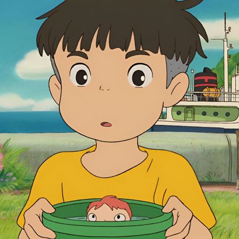 Sosuke Ponyo, Ghibli Icons, House Drawings, Art Studio Ghibli, Studio Ghibli Characters, Cartoon Coloring, Burn Book, Studio Ghibli Movies, Studio Ghibli Art