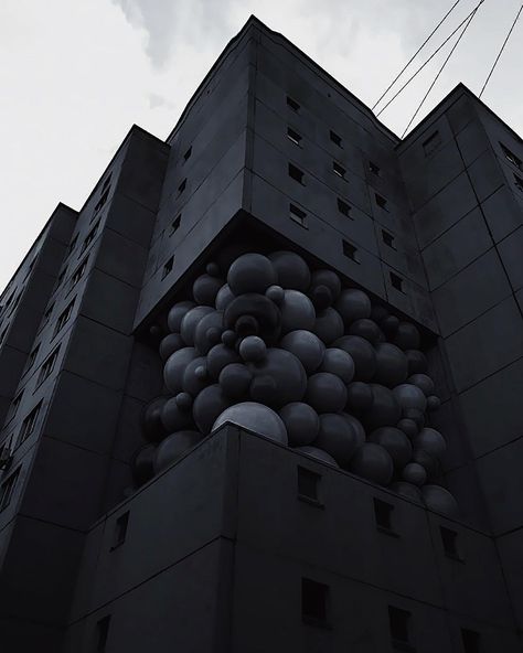 Can someone tell me what the architect was on when he designed this? I need the same. 🤤 📷 @rek0de Black Building, Black Houses, The Darkest Minds, Black Photography, Wallpaper Tumblr, Black Balloons, Brutalism, Design Case, White Aesthetic