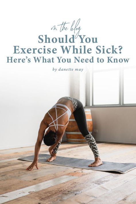 Should you workout while sick? I’m sharing exactly what you need to know about when to get the body moving and when it’s best to just take a rest. Plus, I’m sharing my top three favorite ways to get the blood flowing that help give your immune system a gentle boost and may leave you feeling a bit better! Exercise When Sick, Workouts When Sick, Sick Day Workout, Workout When Sick, Arm And Leg Workout, Mommy Duties, Gentle Workout, Diet Hacks, Danette May